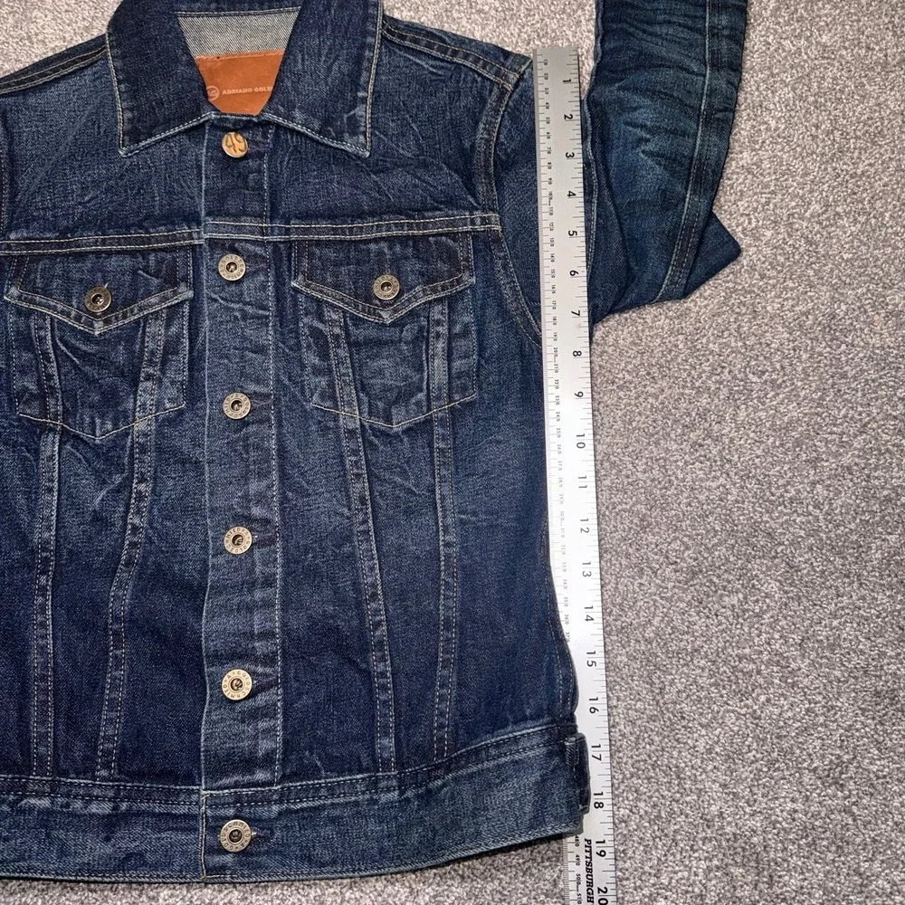 AG Adriano Goldschmied Women's Denim‎ Dark Blue Jean Jacket size XS